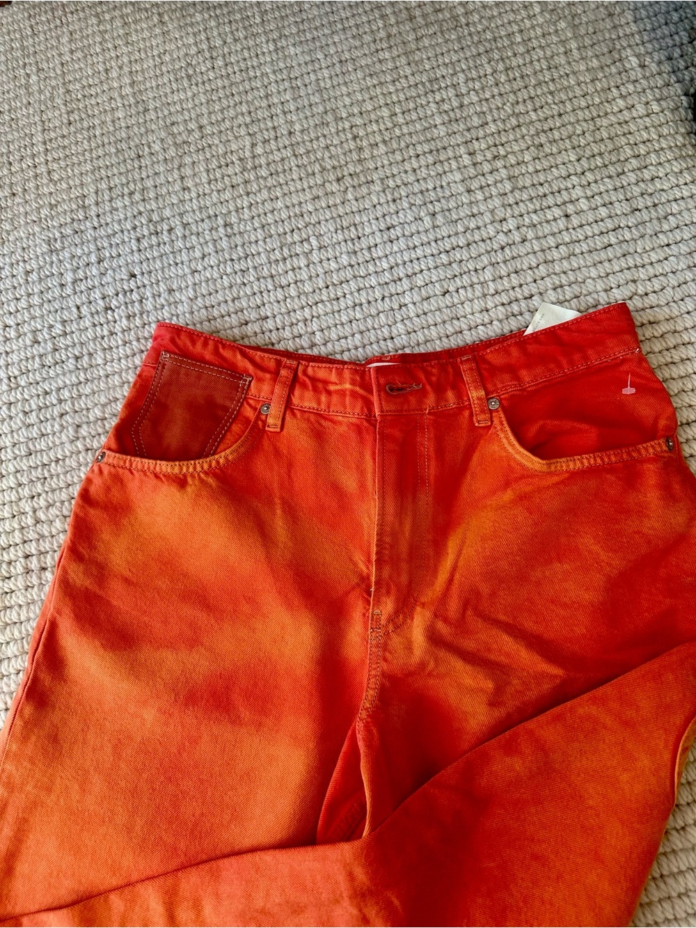 We The Free Orange Wide Leg Flare Jeans - Picture 3 of 7
